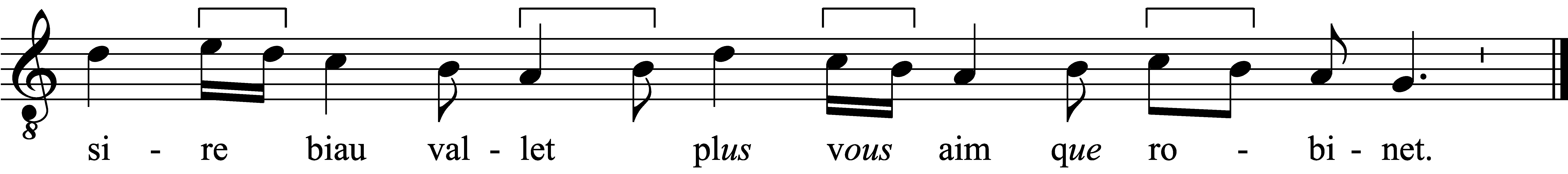 Refrain musical notation